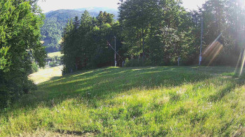 Prostřední část sjezdovky a snowpark