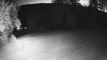 Prostřední část sjezdovky a snowpark