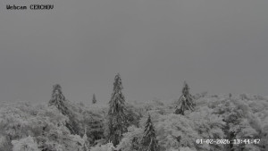 Čerchov - Rozhledna, Panorama - 1.2.2026 v 13:45 Čerchov - Rozhledna, Panorama - 1.2.2026 v 13:45