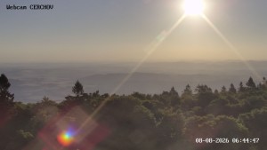Čerchov - Wieża widokowa, Panorama - 8.8.2026 v 06:45 Čerchov - Wieża widokowa, Panorama - 8.8.2026 v 06:45