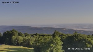 Čerchov - Wieża widokowa, Panorama - 8.8.2026 v 07:45 Čerchov - Wieża widokowa, Panorama - 8.8.2026 v 07:45