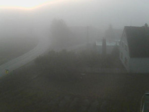 Obec Ježkovice - Vjezd do obce ze severu - 12.2.2026 v 07:30