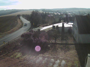 Obec Ježkovice - Vjezd do obce ze severu - 12.2.2026 v 09:45