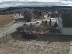 Vjezd do obce ze severu