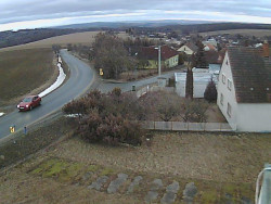 Vjezd do obce ze severu