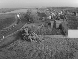 Vjezd do obce ze severu