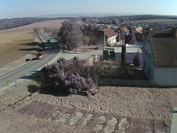 Vjezd do obce ze severu