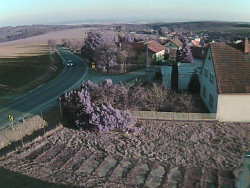 Vjezd do obce ze severu