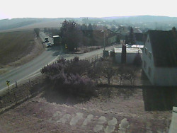 Vjezd do obce ze severu