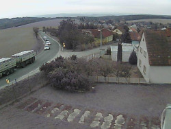 Vjezd do obce ze severu