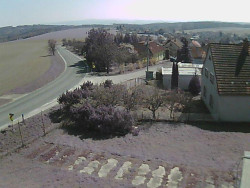 Vjezd do obce ze severu