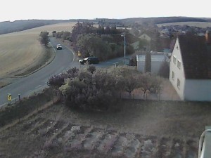Gemeinde Ježkovice - Eingang ins Dorf von Norden - 31.7.2026 v 07:45 Gemeinde Ježkovice - Eingang ins Dorf von Norden - 31.7.2026 v 07:45