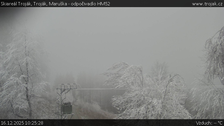 Skiareál Troják - Troják, Maruška - odpočivadlo HM52 - 16.12.2025 v 10:25