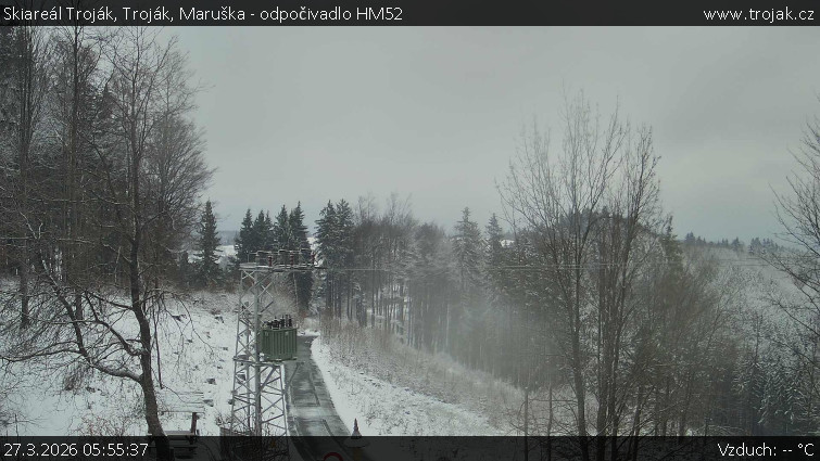 Skiareál Troják - Troják, Maruška - odpočivadlo HM52 - 27.3.2026 v 05:55