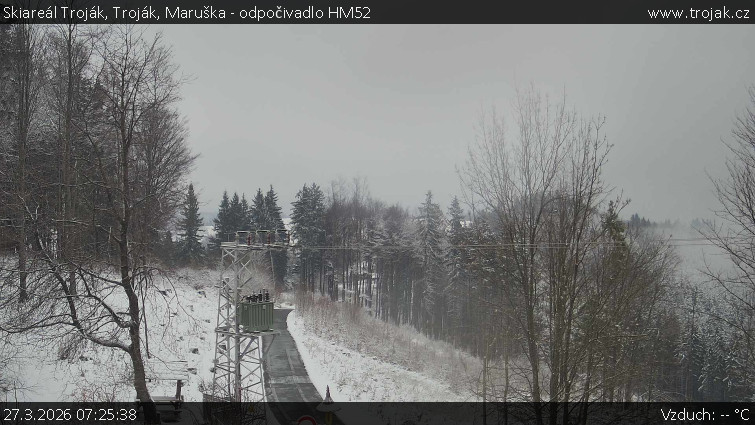 Skiareál Troják - Troják, Maruška - odpočivadlo HM52 - 27.3.2026 v 07:25
