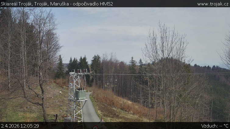 Skiareál Troják - Troják, Maruška - odpočivadlo HM52 - 2.4.2026 v 12:05