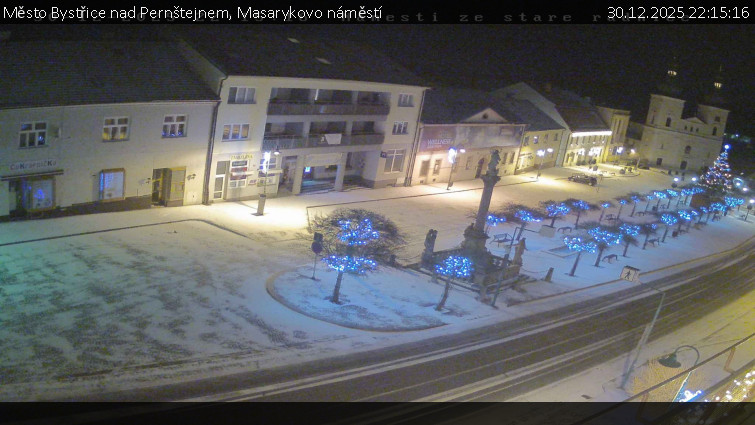 Město Bystřice nad Pernštejnem - Masarykovo náměstí  - 30.12.2025 v 22:15