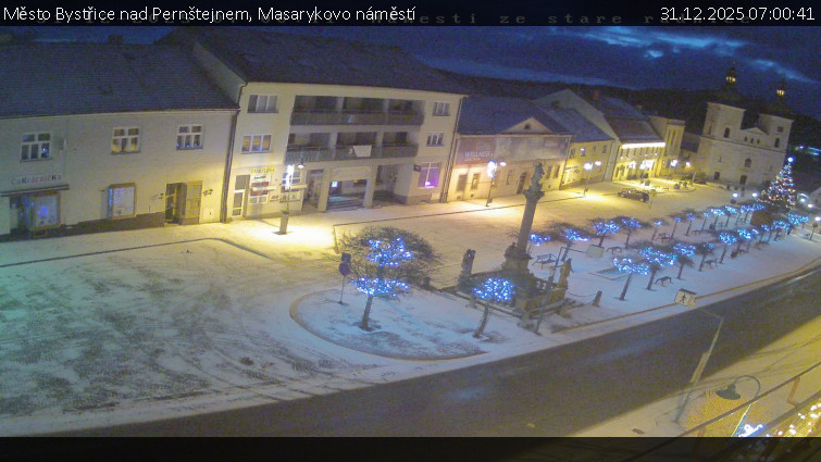 Město Bystřice nad Pernštejnem - Masarykovo náměstí  - 31.12.2025 v 07:00