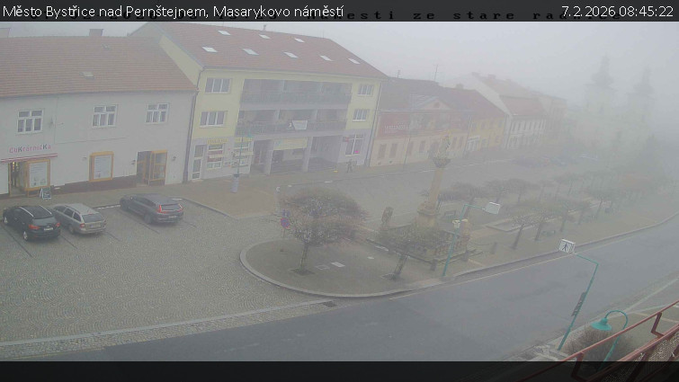 Město Bystřice nad Pernštejnem - Masarykovo náměstí  - 7.2.2026 v 08:45