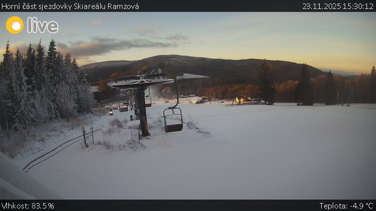 Horské atrakce Ramzová - Horní část sjezdovky Skiareálu Ramzová - 23.11.2025 v 15:30