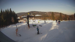 Horní část sjezdovky Skiareálu Ramzová