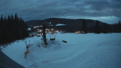 Horní část sjezdovky Skiareálu Ramzová