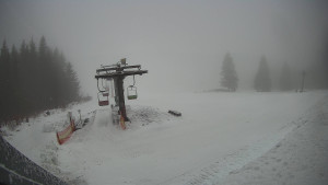 Horské atrakce Ramzová - Horní část sjezdovky Skiareálu Ramzová - 8.2.2026 v 07:30