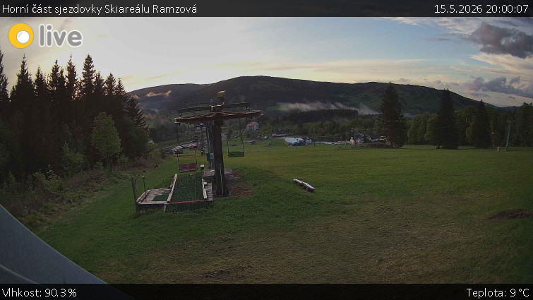Horské atrakce Ramzová - Horní část sjezdovky Skiareálu Ramzová - 15.5.2026 v 20:00