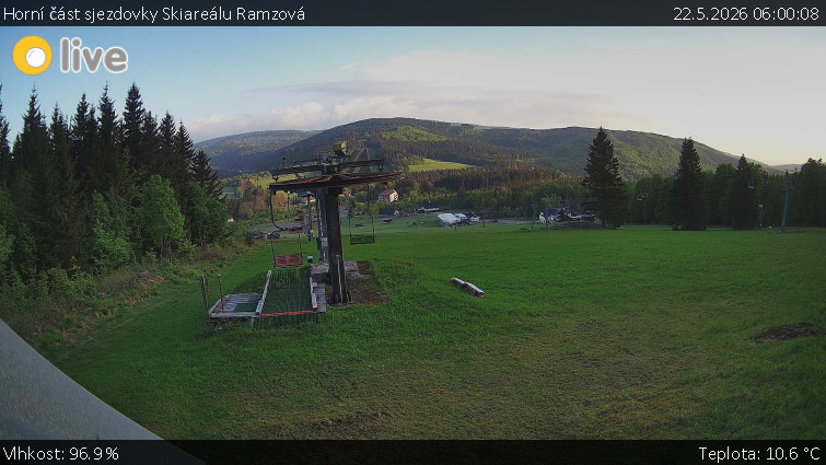 Horské atrakce Ramzová - Horní část sjezdovky Skiareálu Ramzová - 22.5.2026 v 06:00