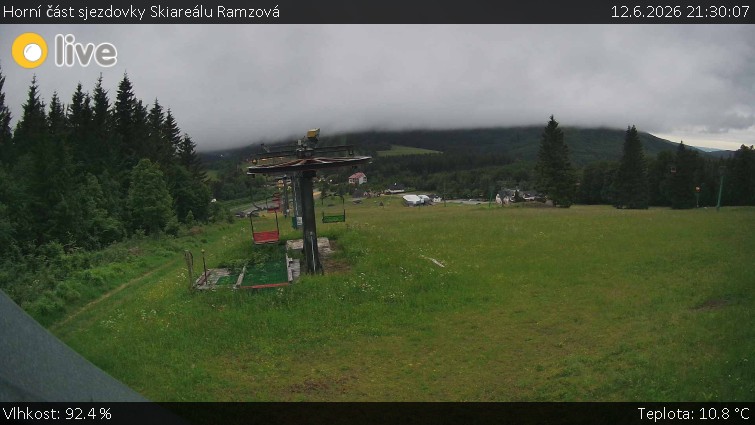 Horské atrakce Ramzová - Horní část sjezdovky Skiareálu Ramzová - 12.6.2026 v 21:30