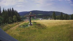 Upper part of the ski slope at the Ramzová Ski Resort
