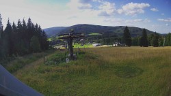 Upper part of the ski slope at the Ramzová Ski Resort