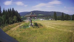 Oberer Teil der Skipiste im Skigebiet Ramzová