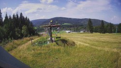 Upper part of the ski slope at the Ramzová Ski Resort