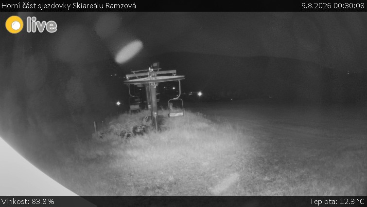 Górskie atrakcje Ramzová - Górna część trasy narciarskiej ośrodka narciarskiego Ramzová - 9.8.2026 v 00:30