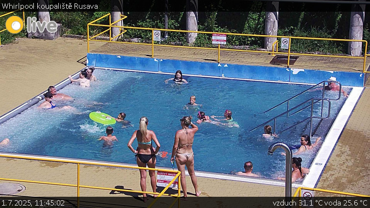 Koupaliště Rusava - Whirlpool koupaliště Rusava - 1.7.2025 v 11:45 Koupaliště Rusava - Whirlpool koupaliště Rusava - 1.7.2025 v 11:45
