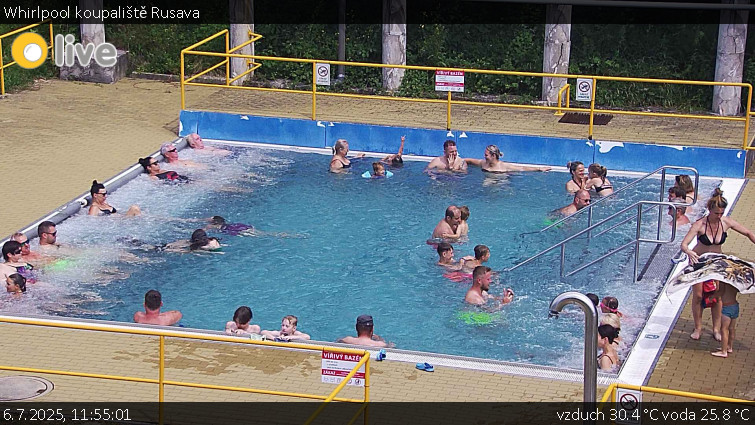 Koupaliště Rusava - Whirlpool koupaliště Rusava - 6.7.2025 v 11:55 Koupaliště Rusava - Whirlpool koupaliště Rusava - 6.7.2025 v 11:55