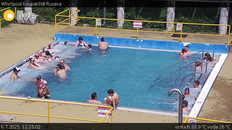 Koupaliště Rusava - Whirlpool koupaliště Rusava - 6.7.2025 v 12:25 Koupaliště Rusava - Whirlpool koupaliště Rusava - 6.7.2025 v 12:25