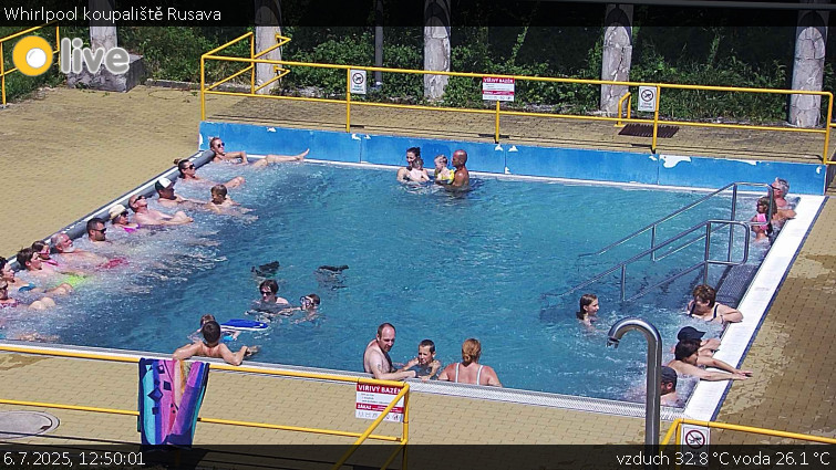 Koupaliště Rusava - Whirlpool koupaliště Rusava - 6.7.2025 v 12:50 Koupaliště Rusava - Whirlpool koupaliště Rusava - 6.7.2025 v 12:50