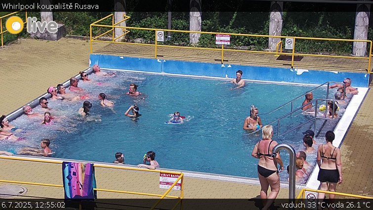 Koupaliště Rusava - Whirlpool koupaliště Rusava - 6.7.2025 v 12:55 Koupaliště Rusava - Whirlpool koupaliště Rusava - 6.7.2025 v 12:55