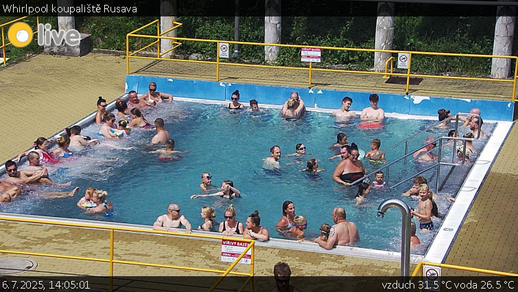 Koupaliště Rusava - Whirlpool koupaliště Rusava - 6.7.2025 v 14:05 Koupaliště Rusava - Whirlpool koupaliště Rusava - 6.7.2025 v 14:05