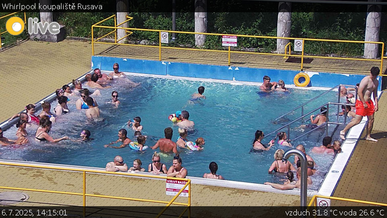 Koupaliště Rusava - Whirlpool koupaliště Rusava - 6.7.2025 v 14:15 Koupaliště Rusava - Whirlpool koupaliště Rusava - 6.7.2025 v 14:15
