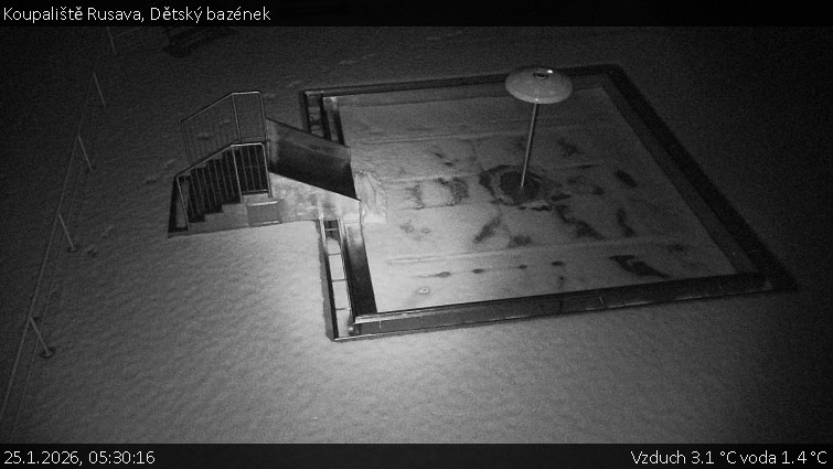 Koupaliště Rusava - Dětský bazének - 25.1.2026 v 05:30