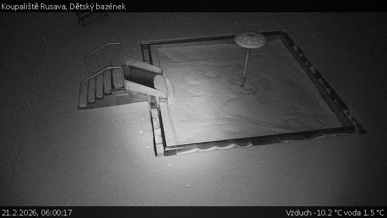 Koupaliště Rusava - Dětský bazének - 21.2.2026 v 06:00