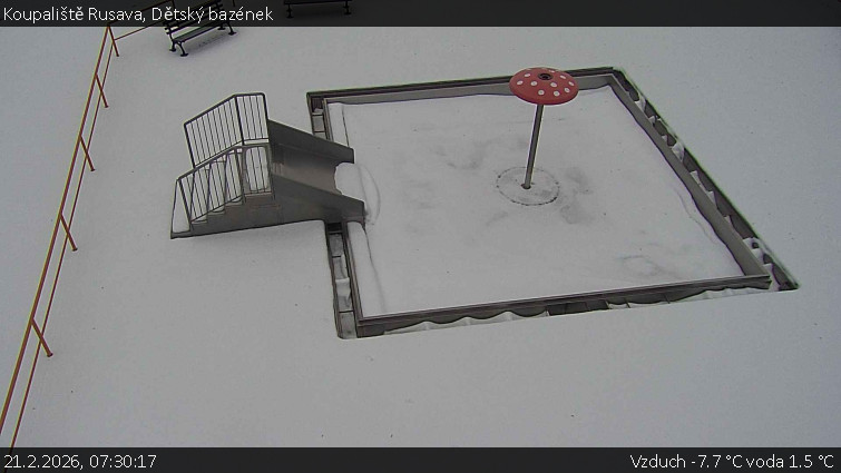 Koupaliště Rusava - Dětský bazének - 21.2.2026 v 07:30