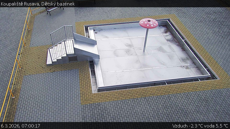 Koupaliště Rusava - Dětský bazének - 6.3.2026 v 07:00