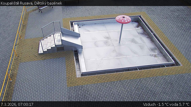 Koupaliště Rusava - Dětský bazének - 7.3.2026 v 07:00