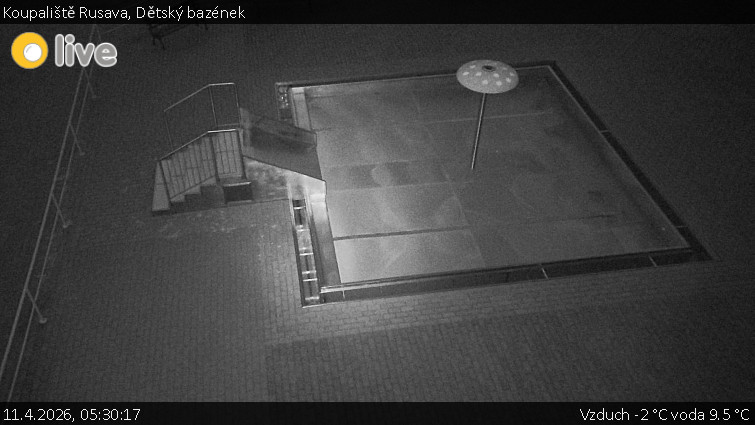 Koupaliště Rusava - Dětský bazének - 11.4.2026 v 05:30