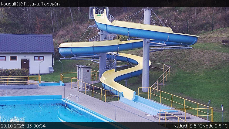 Koupaliště Rusava - Tobogán - 29.10.2025 v 16:00 Koupaliště Rusava - Tobogán - 29.10.2025 v 16:00