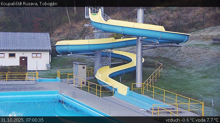 Koupaliště Rusava - Tobogán - 31.10.2025 v 07:00 Koupaliště Rusava - Tobogán - 31.10.2025 v 07:00